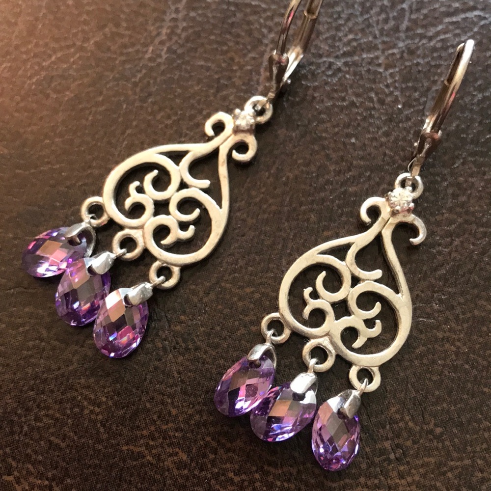 Amethyst & Silver Earrings